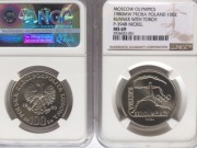 100 ZŁ 1980 Próba NIKIEL OLIMPIADA MOSKWA NGC MS69 ! MAX IDEAŁ