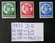 Deutsches Reich, 1933 nr 479-81, czysty ** 310 euro