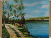 Obraz ręcznie malowany na płótnie - akryl 40x50 cm.