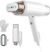 MISTSINCE parownica do ubrań ze szczotką 1200W 180ml biały/różowy