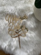 Topper na tort weselny imiona Małgorzata iDariusz 