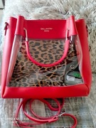 Nowa torebka damska czerwona z kosmetyczką