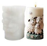 RODZINA OWIEC Wielkanoc Cylindryczna forma silikonowa 10*7 do Odlewów Świec