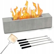 BIO KOMINEK PALENISKO KOMINEK STOŁOWY PRZENOŚNY 38x8,5cm SZARY BETON