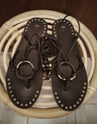 Buty sandały damskie japonki rzymianki Zara skóra naturalna 40