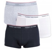 Tommy Hilfiger Bokserki 3-pak XL – czarne, białe, szare – oryginalne