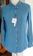 Koszula damska tencel Wólczanka r.34 niebieska dżins