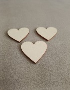 Drewniane serduszka 4 cm 50 sztuk