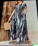 Czarna długa sukienka z kieszeniami