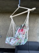 Fotel wiszący hamak brazylijski liście krzesło podwieszane