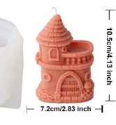 BUDYNEK ZAMEK forma silikonowa 11*9.5 do odlewów Świec Mydła Gipsu Żywic 