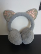 Nauszniki pluszowe ciepłe zimowe błyszczące uszy damskie dziecięce