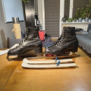 Łyżwy figurowe skórzane PRL 