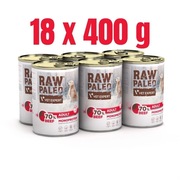 Raw Paleo Adult Dog Beef 18x 400g, mokra karma dla psów dorosłych
