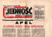 dwa egzemplarze tygodnik JEDNOŚĆ