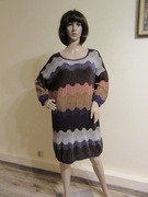 MISSONI LINDEX sukienka swetrowa wzór zygzak luźna kolory_ M/L