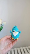 Pingwinek na szydełku, brelok, zawieszka handmade