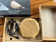 Ładowarka indukcyjna drewno dąb geometryczna magsafe iPhone i inne