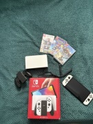 Nintendo Switch OLED + 3 gry + ETUI