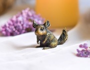 szynszyla - figurka z litego brązu - miniaturowy gryzoń