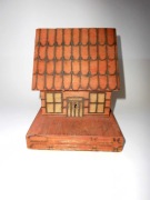 Skarbonka Zakopiańska . Domek ze Sklejki Ręcznie Robiony lata70te PRL 