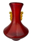 Rubinowy wazon, B.Kaczmarek-Górska, Huta Tarnowiec Ø: 18cm, wysokość: 24cm