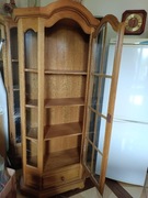 Witryna przeszklona dębowa.