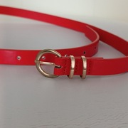 **lakierowany czerwony PASEK do sukienki 94 x 1,5 cm