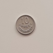 10 Groszy  Aluminium . Moneta obiegowa z roku 1962 . Stan  - bardzo dobry .