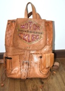 Harley Davidson Plecak ze skóry tłoczonej w stylu vintage