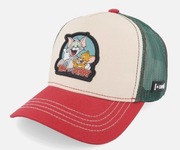 Czapka - Tom & Jerry Beige/Green/Red Trucker - Capslab