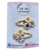 Spinki z kwiatkami Boho delikatne