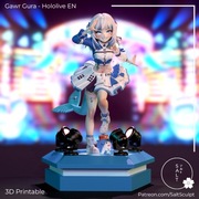 Figurka druk 3D żywica 12K " Gawr Gura - Hololive - F1292 " - 215 mm