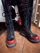 Skórzane wysokie glany, buty roz.39