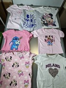 Markowe Koszulki Dziewczęce Zestaw 7 szt. Rozmiar 98 