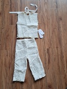 nowe kremowe ubranko dla dziewczynki ns wzrost 90 cm