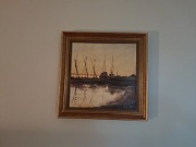 Obraz olejny na płótnie 56x56 cm w ramie drewnianej