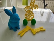 Zestaw dekoracji wielkanocnych 3D – Króliczki i jajka (6 sztuk)