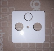 Płytka czołowa do gniazd RTV  Hager Polo Optima biała - nowa