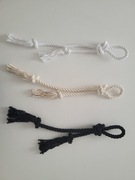 Beżowy szarpak, gryzak dla psa handmade