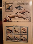 Komory 2009 Mi 2445-9  + bl 530  delfiny   zestaw idealny