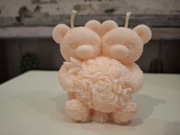 Świeca sojowa Niedźwiedzie|Świeca na Walentynki | prezent dla ukochanej oso