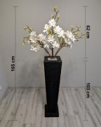 Magnolia sztuczne kwiaty kompozycja 165 cm, wysoka donica dekoracja prezent