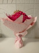 Bukiet róż mydlanych.