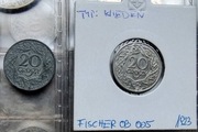 20 groszy 1923 Zestaw 2 monet  (Cynk , Nikiel)