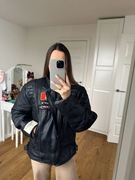 Męska Motocyklowa kurtka Kawasaki naturalna skóra 