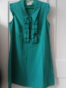 Piękna sukienka butelkowa zieleń Sisley