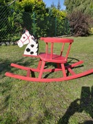 Drewniany konik na biegunach