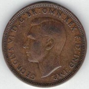 128 Wielka Brytania 1/2 pensa half penny 1943