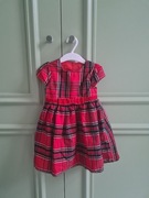 Jak nowa czerwona sukienka w kratkę na Święta r. 92 bawełna